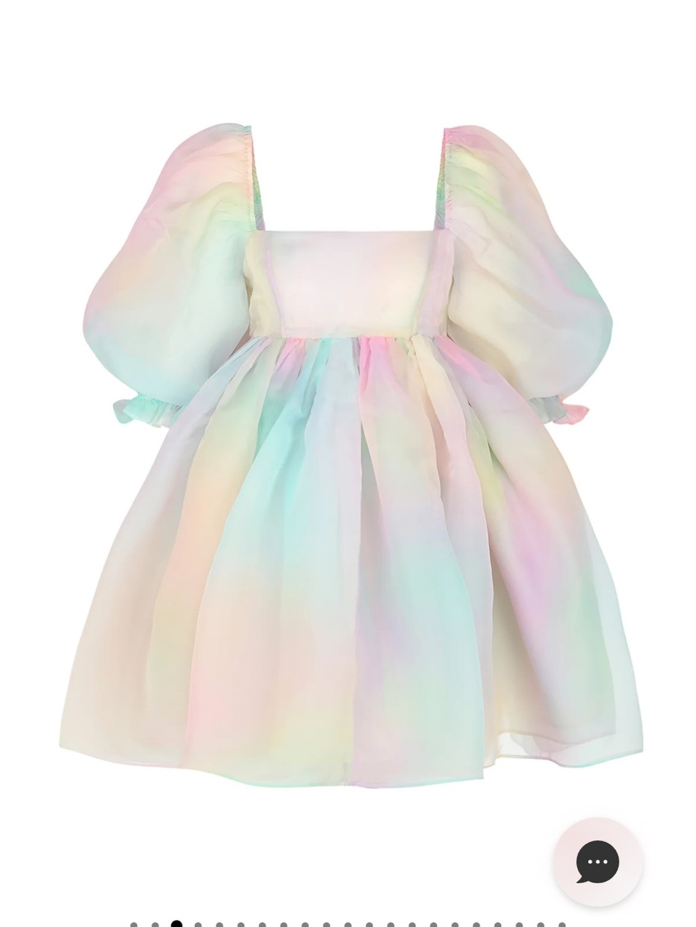 SELKIE✨NEW WITH TAGS ✨ Pastel Rainbow Chiffon Mini Dress — Pink, Mint, Lavender